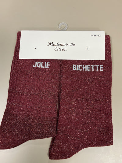 Chaussettes mots JOLIE BICHETTE
