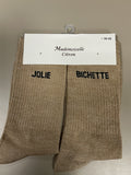 Chaussettes mots JOLIE BICHETTE