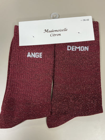 Chaussettes mots ANGE DÉMON