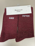 Chaussettes mots ANGE DÉMON