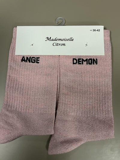 Chaussettes mots ANGE DÉMON