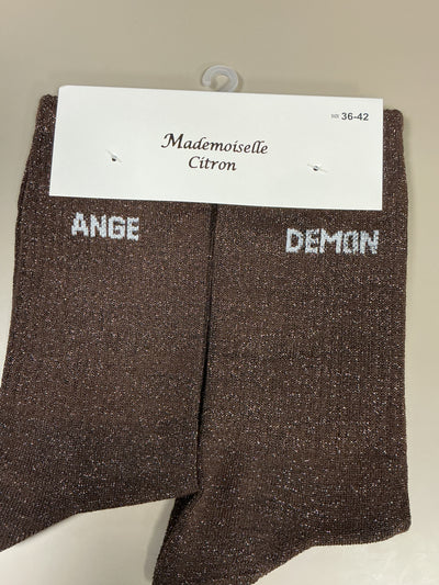 Chaussettes mots ANGE DÉMON