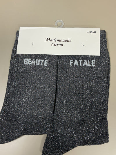 Chaussettes mots BEAUTÉ FATALE
