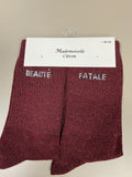 Chaussettes mots BEAUTÉ FATALE