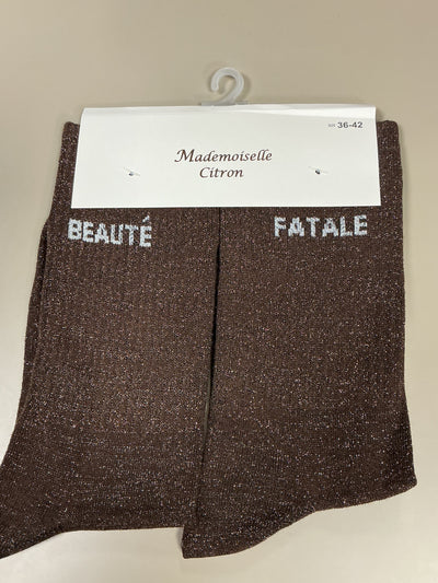 Chaussettes mots BEAUTÉ FATALE