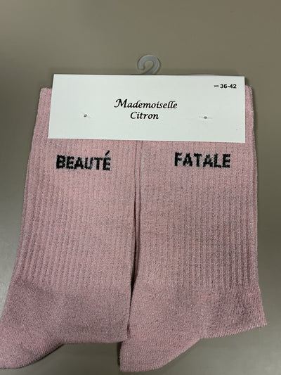 Chaussettes mots BEAUTÉ FATALE