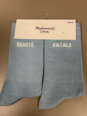 Chaussettes mots BEAUTÉ FATALE