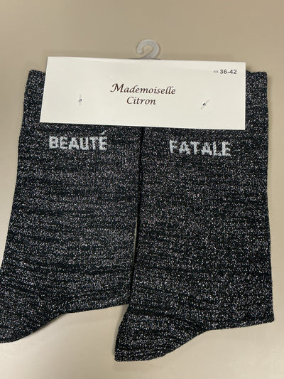 Chaussettes mots BEAUTÉ FATALE