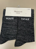 Chaussettes mots BEAUTÉ FATALE