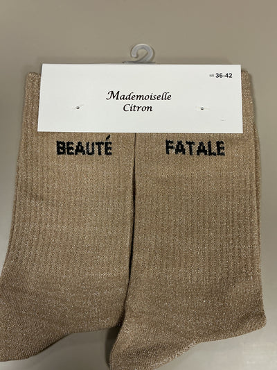 Chaussettes mots BEAUTÉ FATALE