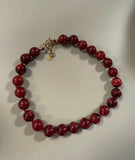 Collier perles résine couleur