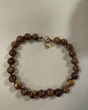 Collier perles résine couleur