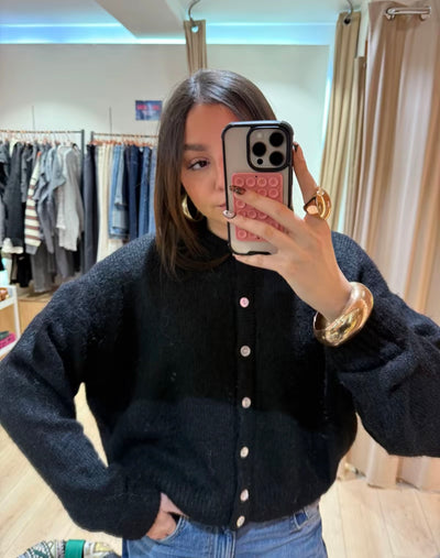 Gilet et ou pull en laine boutons en nacre tendance intemporel