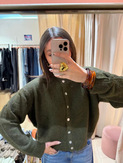 Gilet et ou pull en laine boutons en nacre tendance intemporel