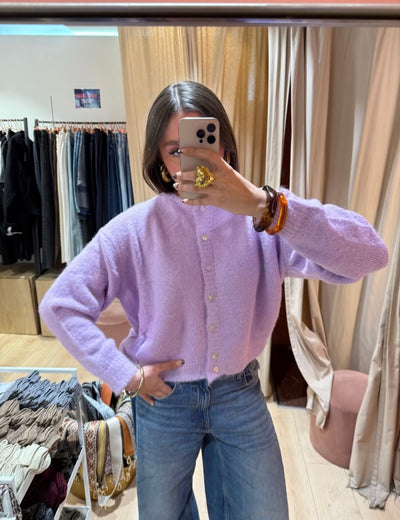 Gilet et ou pull en laine boutons en nacre tendance intemporel