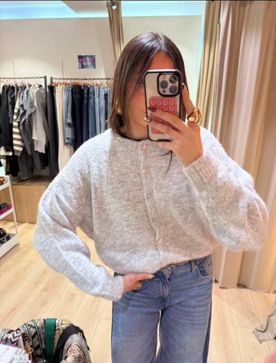 Gilet et ou pull en laine boutons en nacre tendance intemporel