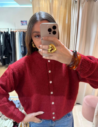 Gilet et ou pull en laine boutons en nacre tendance intemporel