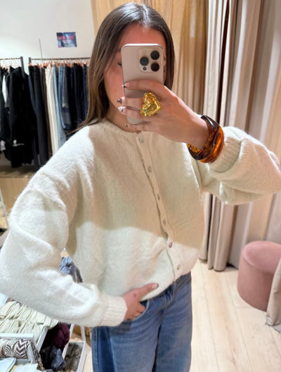 Gilet et ou pull en laine boutons en nacre tendance intemporel