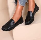 Mocassin en simili cuir marron tendance et mode pour un look chic et confortable