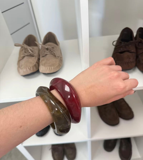 Jonc bracelet résine couleur tendance mode maximaliste