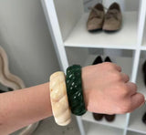 Jonc bracelet résine torsadé mode tendance