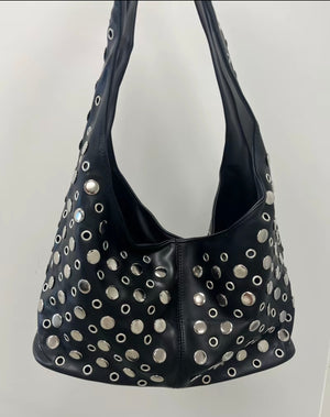 Sac à main clous et œillets tendance mode simili cuir