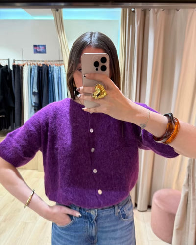 Pull Gilet en Alpaga et Laine Made in Italie Taille Unique 34 au 44 pour un Style Confortable et élégant