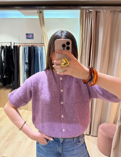 Pull Gilet en Alpaga et Laine Made in Italie Taille Unique 34 au 44 pour un Style Confortable et élégant