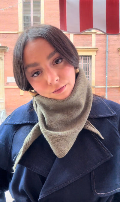 Foulard laine triangle