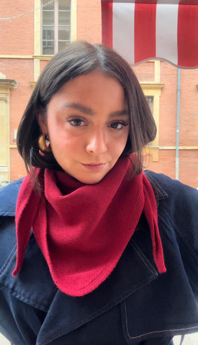 Foulard laine triangle