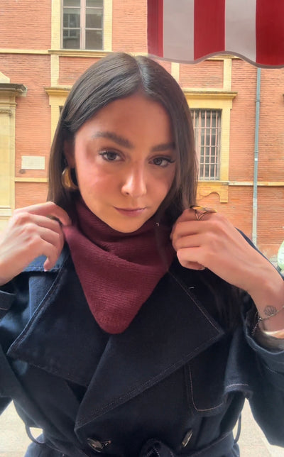 Foulard laine triangle