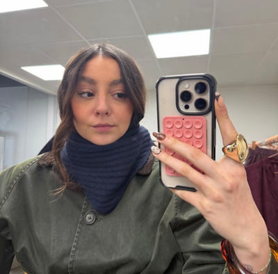 Écharpe Foulard Triangle Côtelée Hiver Chaude Mode Tendance pour Look Chaud et Tendance