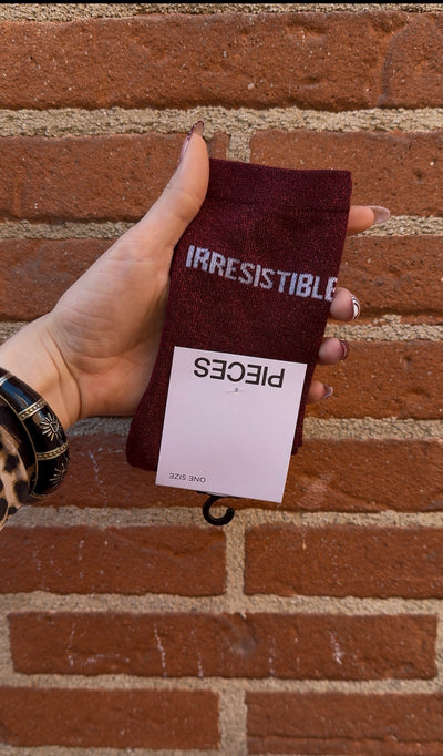 Chaussettes lurex mots