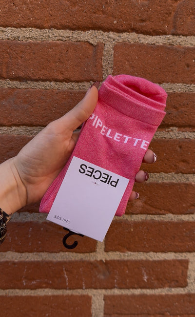 Chaussettes lurex mots