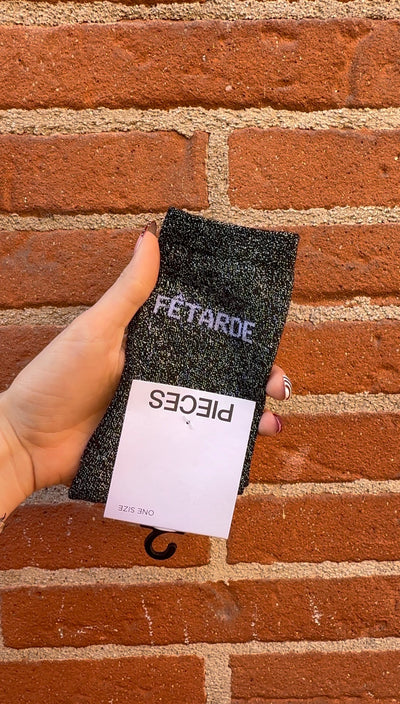 Chaussettes lurex mots