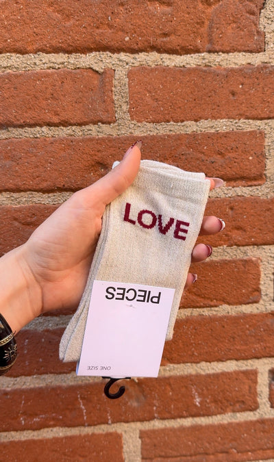 Chaussettes lurex mots