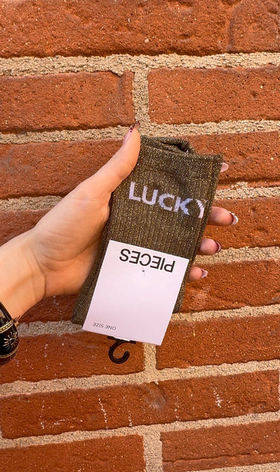 Chaussettes lurex mots