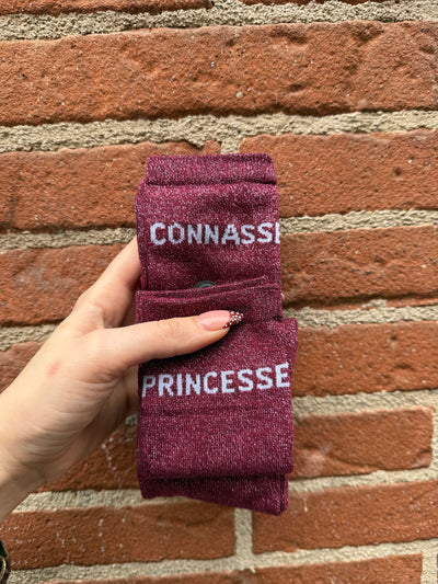 Chaussettes lurex mots