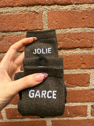 Chaussettes lurex mots