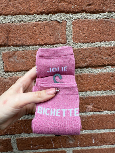 Chaussettes lurex mots