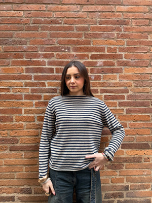 Petit pull Marinière laine et cachemire