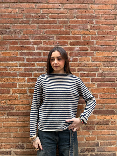 Petit pull Marinière laine et cachemire