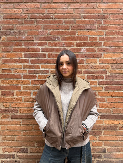 Veste sans manches réversible matelassée