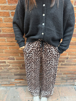 Pantalon léopard style jogging