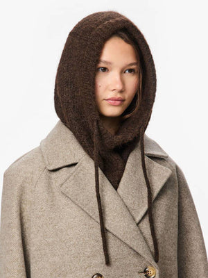 Cagoule marron chinée