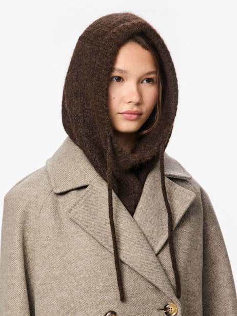 Cagoule marron chinée