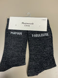 Chaussettes lurex mots MAMAN FABULEUSE