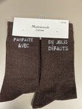 Chaussettes lurex mot PARFAITE AVEC DE JOLIES DÉFAUTS