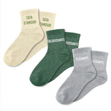 Trio chaussettes femme lurex paillettes TATA D'AMOUR ÉBLOUISSANTE ÉLÉGANTE